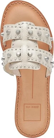 Dolce Vita Wesla Stud Women's Sandals White : 9 M, Leather/Rubber - Image 2