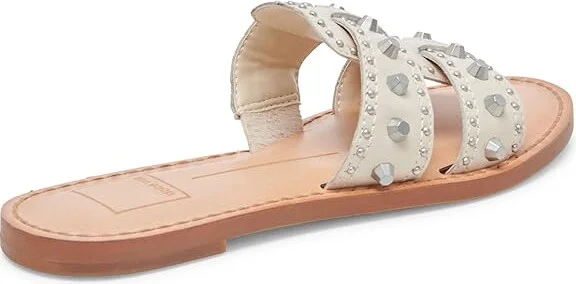 Dolce Vita Wesla Stud Women's Sandals White : 9 M, Leather/Rubber - Image 4