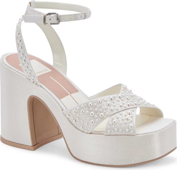 Dolce Vita Wessi Platform Heel ~ Vanilla Pearl - Image 2
