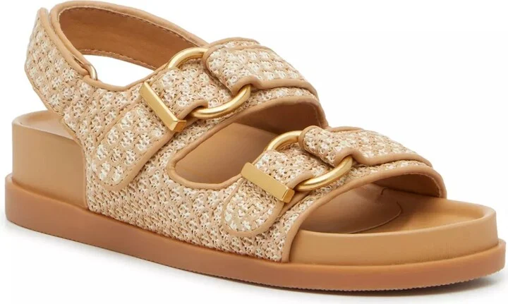 Sand/White Woven Raffia
