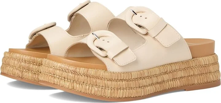 Dolce Vita Witny Women's Sandals Bone Leather : 9 M, Rubber/Suede
