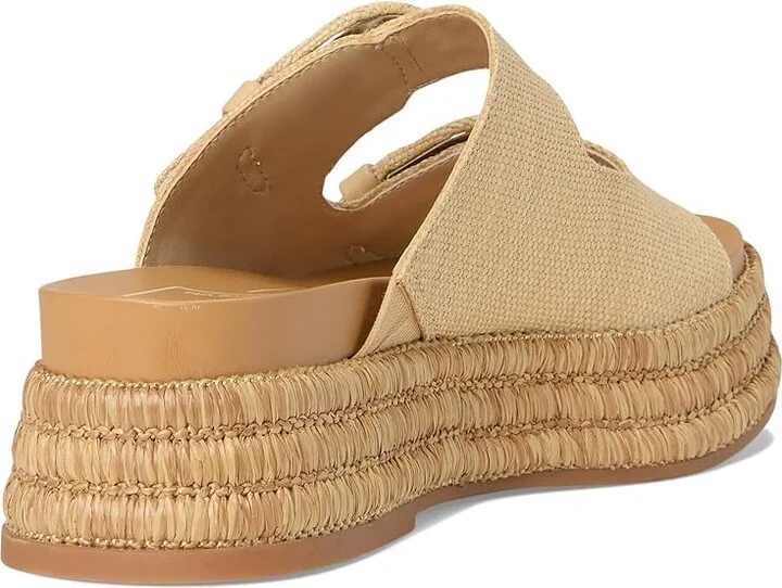 Dolce Vita Witny Women's Sandals Light Natural Woven Raffia : 9.5 M, Rubber/Suede - Image 4