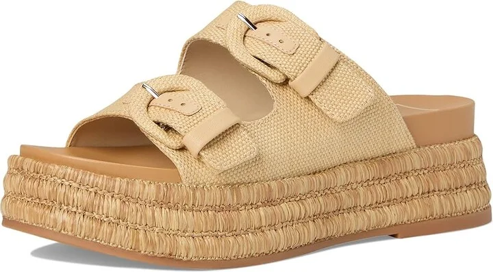 Dolce Vita Witny Women's Sandals Light Natural Woven Raffia : 9.5 M, Rubber/Suede - Image 5