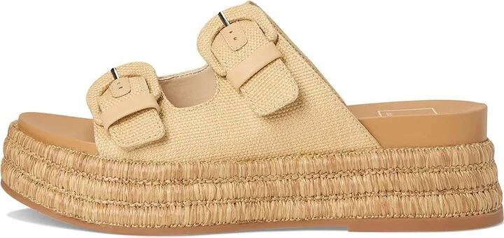 Dolce Vita Witny Women's Sandals Light Natural Woven Raffia : 9.5 M, Rubber/Suede - Image 6