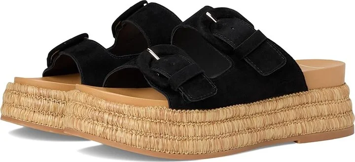 Dolce Vita Witny Women's Sandals Onyx Suede : 9 M, Rubber/Suede