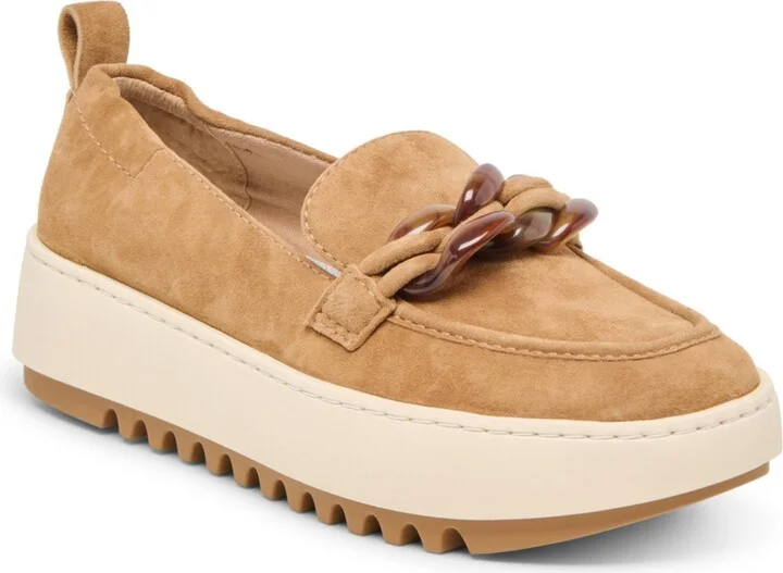 Dolce Vita Women's Ammy Chain Leather Platform Loafers