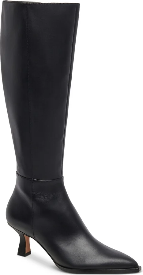 Dolce Vita Women's Auggie Pointed-Toe Kitten-Heel Knee-High Dress Boots
