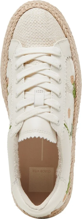 Dolce Vita Women's Azalia Floral Crochet Espadrille Lace-Up Sneakers - Image 4