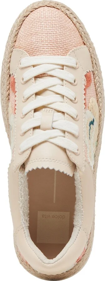 Dolce Vita Women's Azalia Floral Crochet Espadrille Lace-Up Sneakers - Image 8