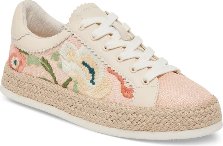 Pink Floral Raffia