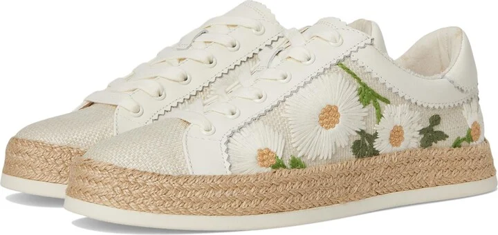 White Floral Raffia