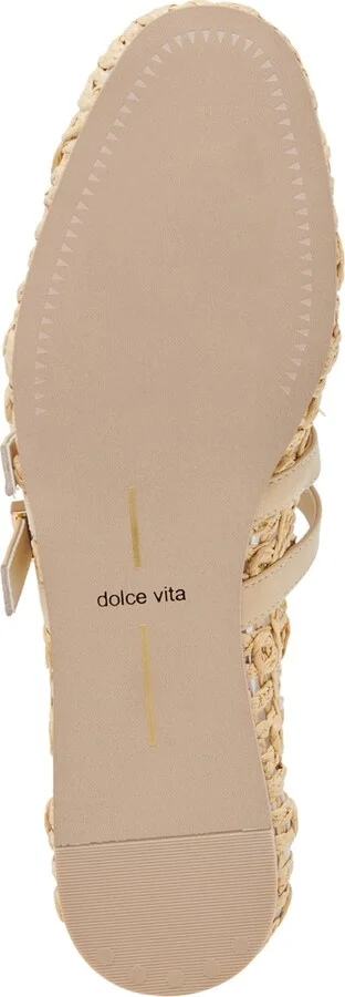 Dolce Vita Women's Baylee Sunflower Wide Width Woven Double Buckle Mary Jane Flats - Image 5