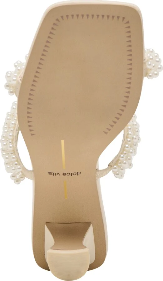 Dolce Vita Women's Boni Pearl Double Band Low Heel Dress Sandals - Image 5