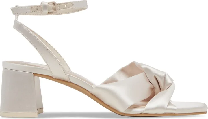 Dolce Vita Women's Brenna Satin Twist Two-Piece Block-Heel Sandals - Image 2