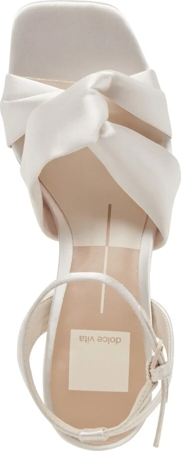 Dolce Vita Women's Brenna Satin Twist Two-Piece Block-Heel Sandals - Image 4