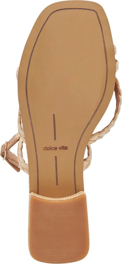 Dolce Vita Women's Brinn Ankle-Strap Strappy Whipstitch Block-Heel Sandals - Image 5