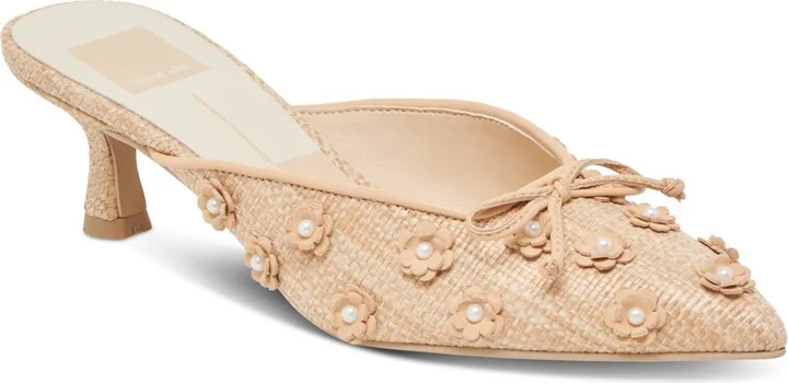 Dolce Vita Women's Camilo Raffia Pointed-Toe Mule Pumps