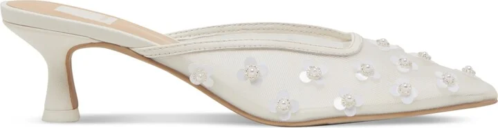 Dolce Vita Women's Clara Embellished Mesh Pointed-Toe Heeled Mules - Image 2