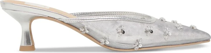 Dolce Vita Women's Clara Embellished Mesh Pointed-Toe Heeled Mules - Image 6
