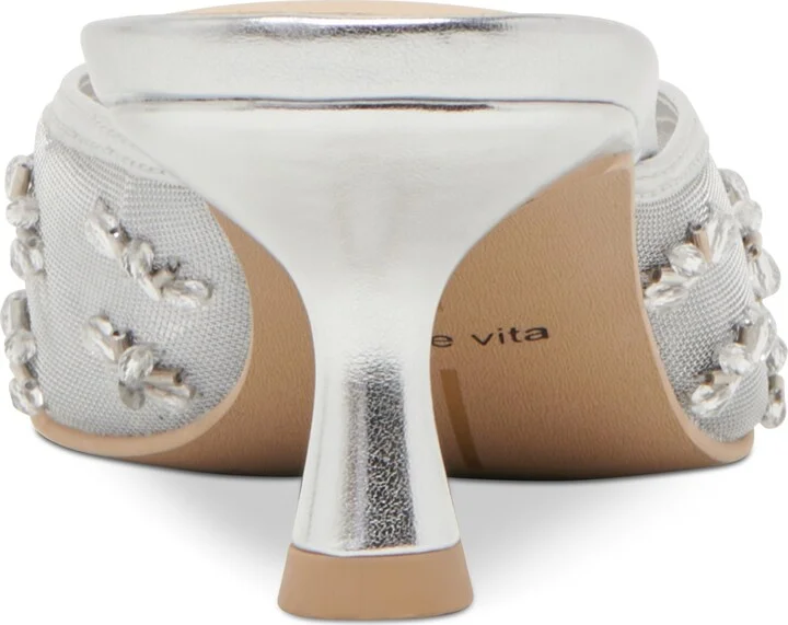 Dolce Vita Women's Clara Embellished Mesh Pointed-Toe Heeled Mules - Image 7