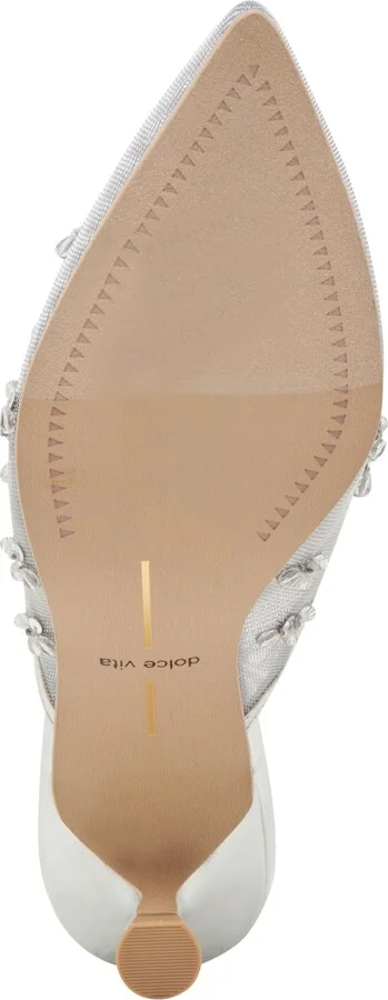Dolce Vita Women's Clara Embellished Mesh Pointed-Toe Heeled Mules - Image 9