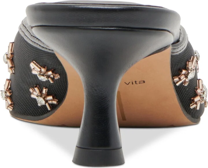 Dolce Vita Women's Clara Embellished Mesh Pointed-Toe Heeled Mules - Image 11