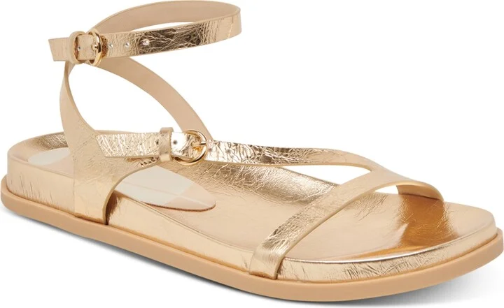 Gold Metallic Distressed Leather