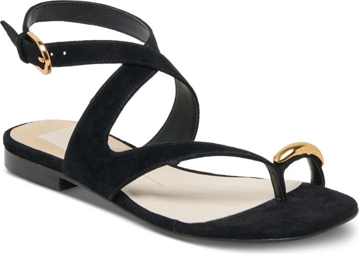 Dolce Vita Women's Earla Gladiator Toe Ring Thong Flat Sandals