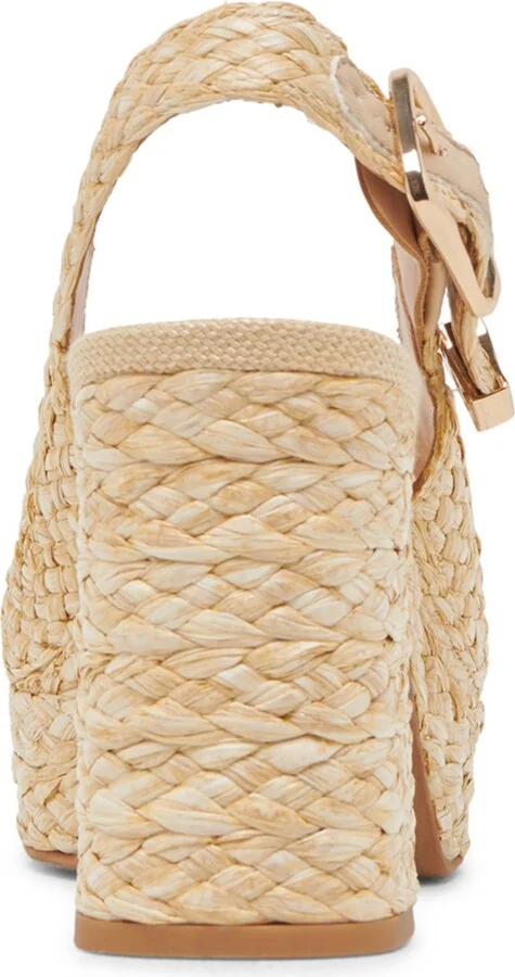 Dolce Vita Women's Flores Platform Raffia Slingback Dress Sandals - Image 3