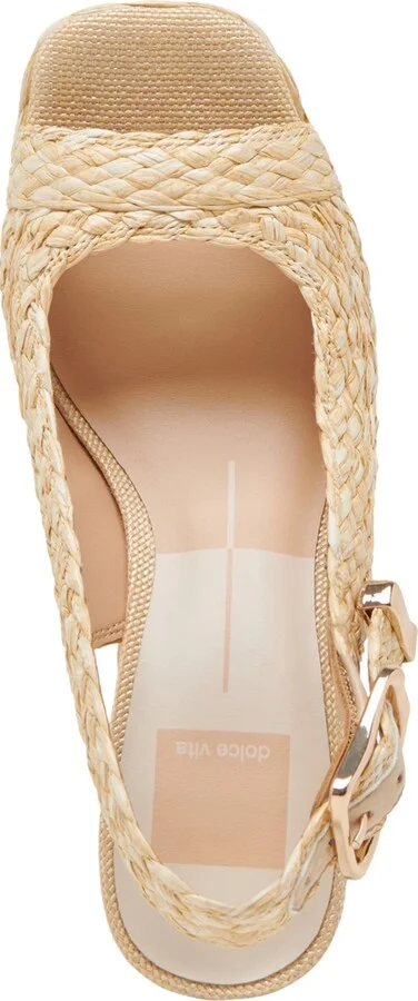 Dolce Vita Women's Flores Platform Raffia Slingback Dress Sandals - Image 4