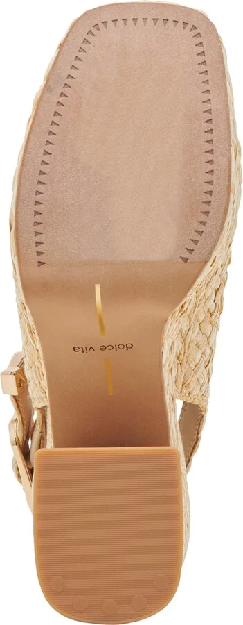 Dolce Vita Women's Flores Platform Raffia Slingback Dress Sandals - Image 5