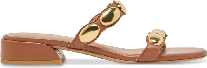 Dolce Vita Women's Fresco Embellished Double Band Slide Low Block Heel Dress Sandals - Image 2