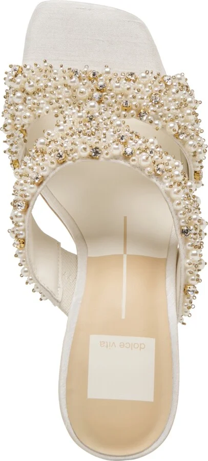 Dolce Vita Women's Gitel Rhinestone Crossband Dress Sandals - Image 4