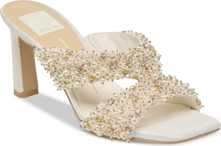 Dolce Vita Women's Gitel Rhinestone Crossband Dress Sandals