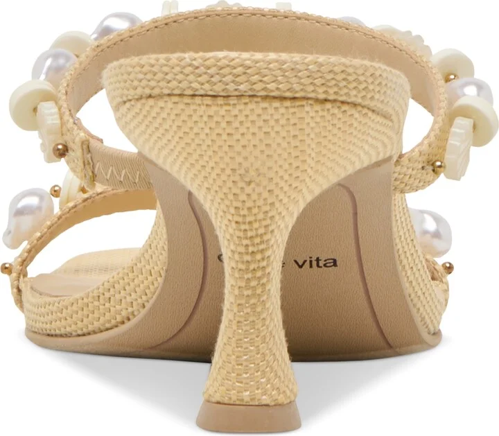 Dolce Vita Women's Grason Beaded Double-Band Kitten-Heel Dress Sandals - Image 3