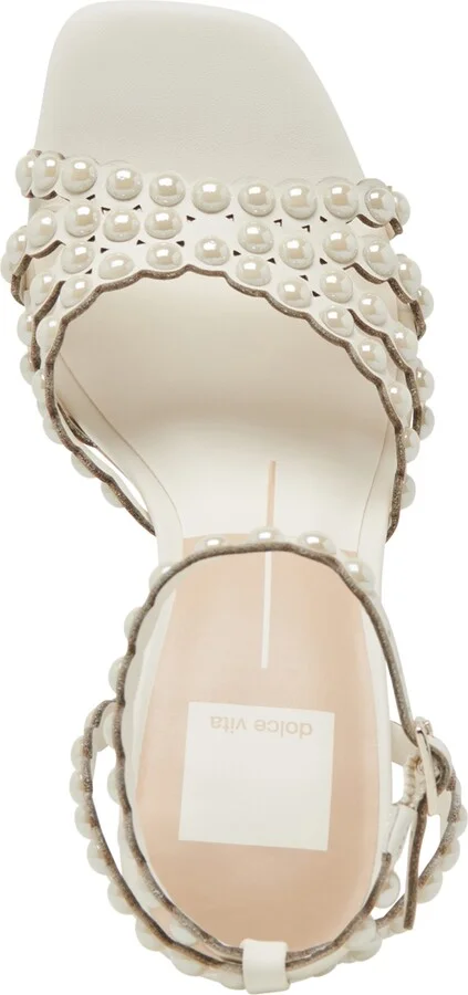 Dolce Vita Women's Hellen Pearl Strappy Two-Piece Stiletto Dress Sandals - Image 4