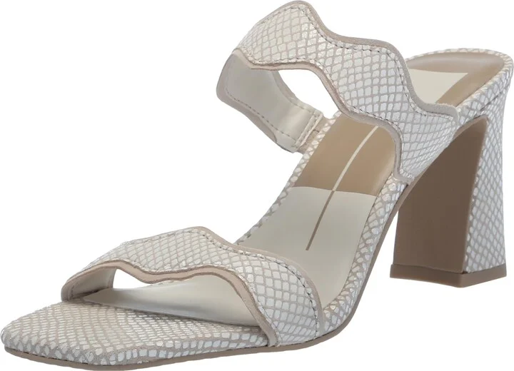 White/Natural Embossed Leather