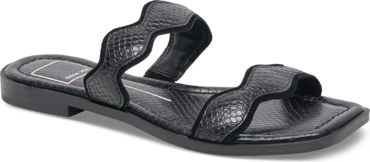 Dolce Vita Women's Ilva Wavy Double-Strap Slide Sandals
