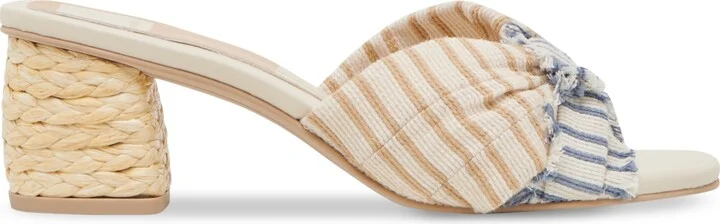 Dolce Vita Women's Izra Knot Raffia Block-Heel Dress Sandals - Image 6
