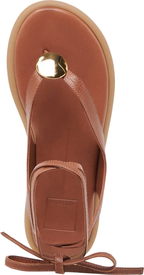 Dolce Vita Women's Judy Lace-Up Ankle Wrap Embellished Flat Sandals - Image 4
