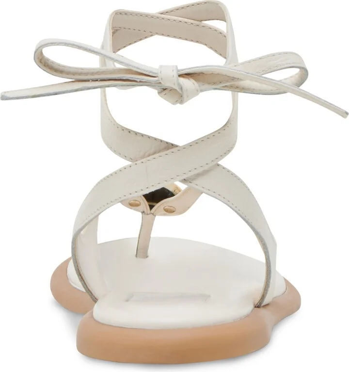 Dolce Vita Women's Judy Lace-Up Ankle Wrap Embellished Flat Sandals - Image 8