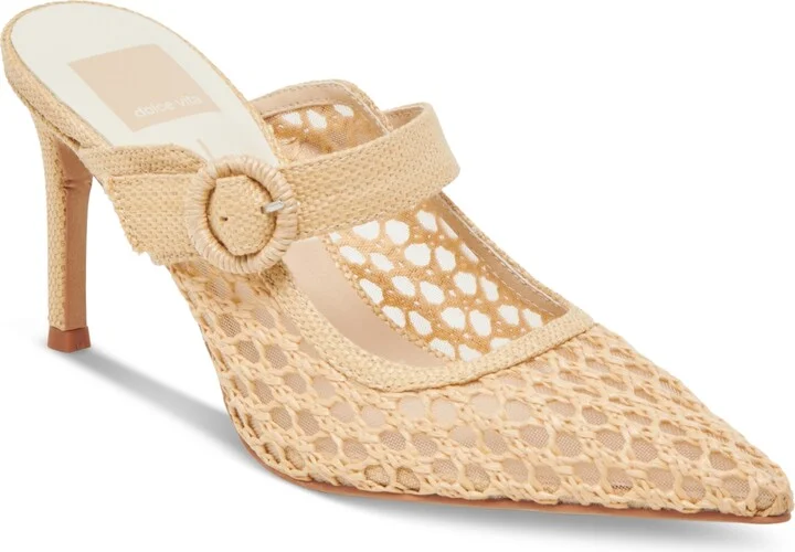 Dolce Vita Women's Keekee Buckle Woven Pointed-Toe Pumps