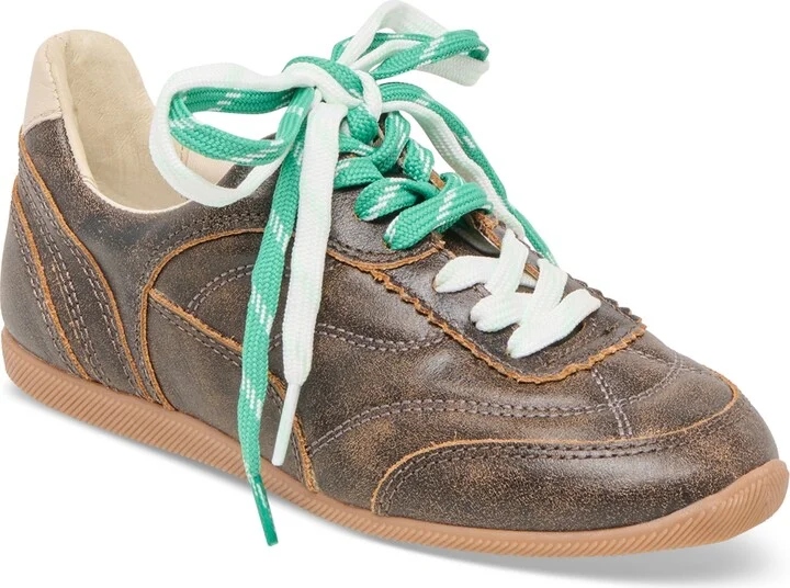 Off White Crackled Leather