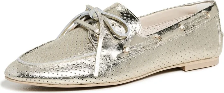 Platinum Perforated Leather