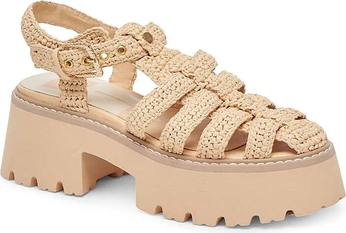 Dolce Vita Women's Lasly Almond Toe Platform Fisherman Sandals