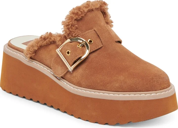 Dolce Vita Women's Lelani Plush Platform Clogs