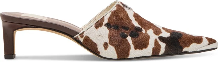Dolce Vita Women's Lexy Pointed-Toe Heeled Mules - Cocoa Taurus Calf Hair/Cow Print Multi - Image 2
