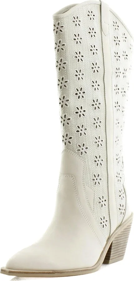 Oatmeal Floral Eyelet
