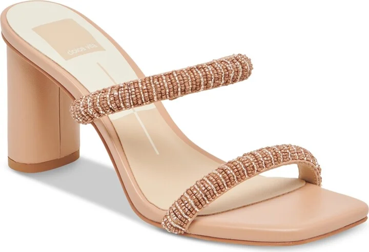 Dolce Vita Women's Nolah Beaded Block-Heel Dress Sandals