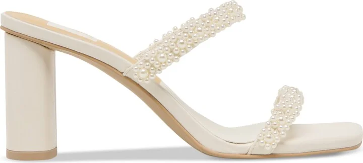 Dolce Vita Women's Nolah Pearl Beaded Double-Band Block-Heel Dress Sandals - Image 2